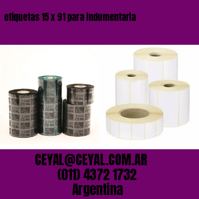 etiquetas 15 x 91 para indumentaria