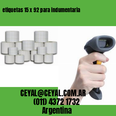 etiquetas 15 x 92 para indumentaria