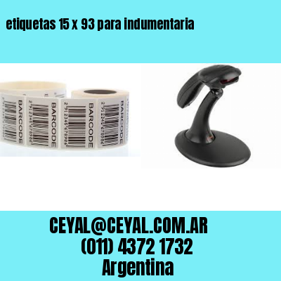 etiquetas 15 x 93 para indumentaria