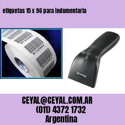 etiquetas 15 x 96 para indumentaria
