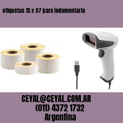 etiquetas 15 x 97 para indumentaria
