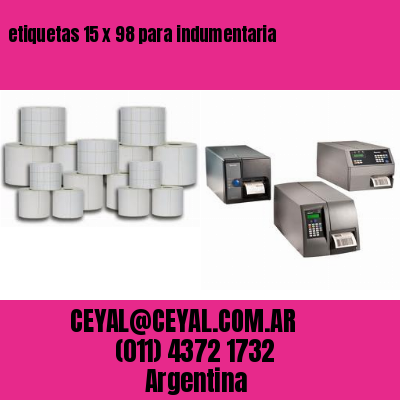 etiquetas 15 x 98 para indumentaria
