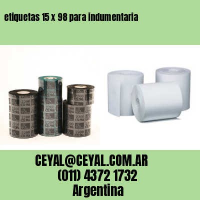 etiquetas 15 x 98 para indumentaria