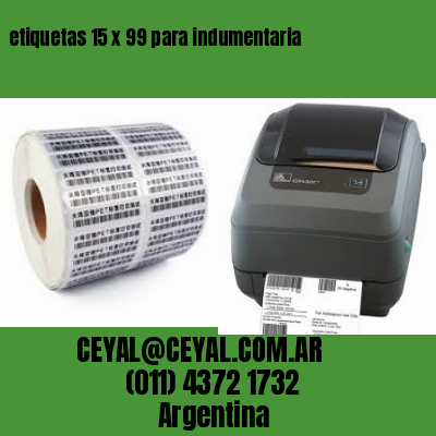 etiquetas 15 x 99 para indumentaria