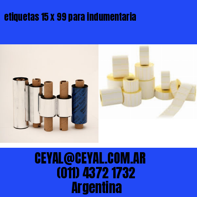 etiquetas 15 x 99 para indumentaria