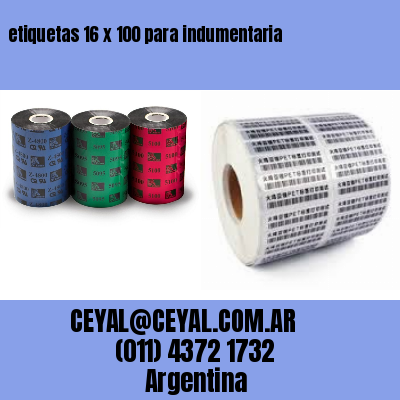 etiquetas 16 x 100 para indumentaria