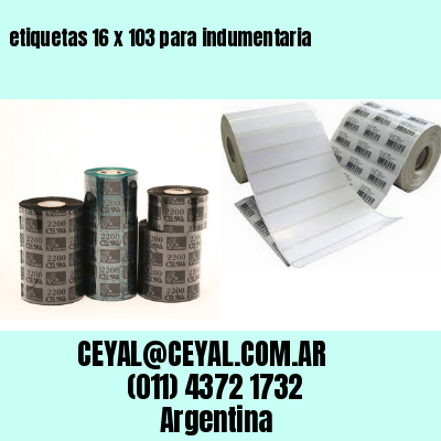 etiquetas 16 x 103 para indumentaria