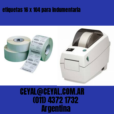 etiquetas 16 x 104 para indumentaria