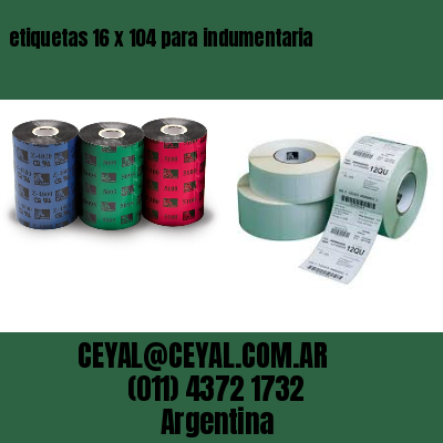 etiquetas 16 x 104 para indumentaria