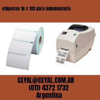 etiquetas 16 x 105 para indumentaria