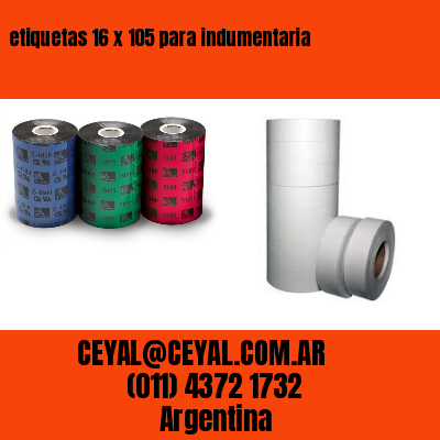 etiquetas 16 x 105 para indumentaria