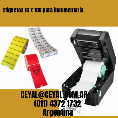 etiquetas 16 x 106 para indumentaria