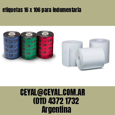 etiquetas 16 x 106 para indumentaria