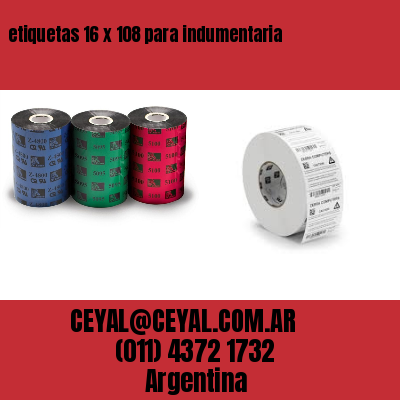 etiquetas 16 x 108 para indumentaria