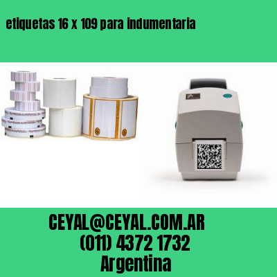 etiquetas 16 x 109 para indumentaria