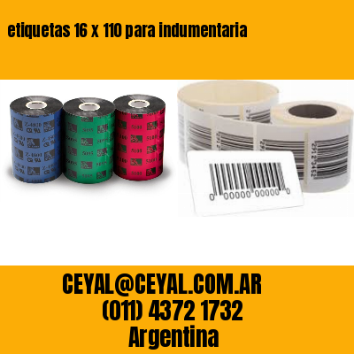 etiquetas 16 x 110 para indumentaria