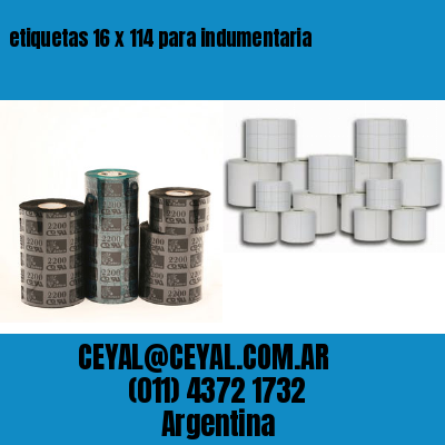 etiquetas 16 x 114 para indumentaria
