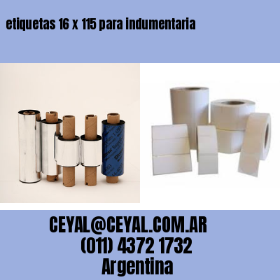 etiquetas 16 x 115 para indumentaria