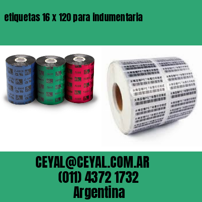 etiquetas 16 x 120 para indumentaria