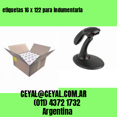 etiquetas 16 x 122 para indumentaria