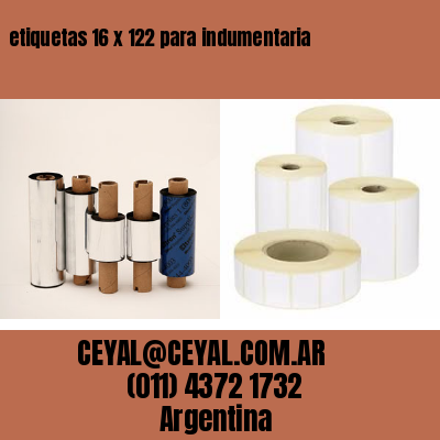 etiquetas 16 x 122 para indumentaria