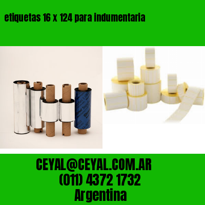 etiquetas 16 x 124 para indumentaria