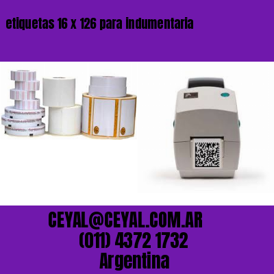 etiquetas 16 x 126 para indumentaria