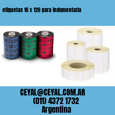 etiquetas 16 x 126 para indumentaria