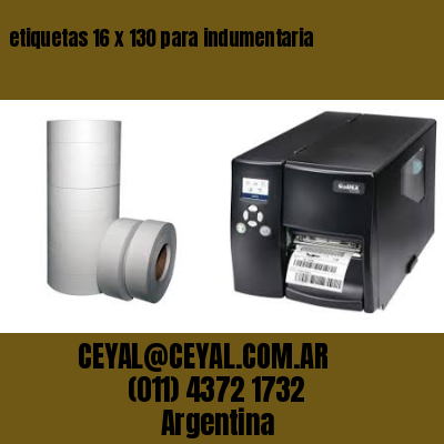 etiquetas 16 x 130 para indumentaria