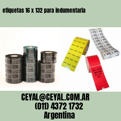 etiquetas 16 x 132 para indumentaria