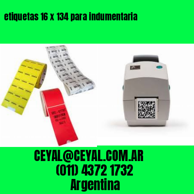 etiquetas 16 x 134 para indumentaria
