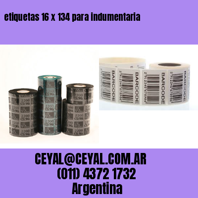 etiquetas 16 x 134 para indumentaria