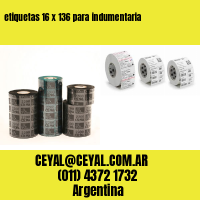 etiquetas 16 x 136 para indumentaria