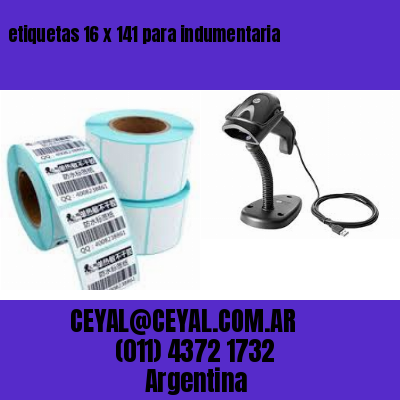 etiquetas 16 x 141 para indumentaria