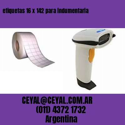 etiquetas 16 x 142 para indumentaria