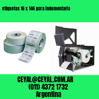 etiquetas 16 x 146 para indumentaria
