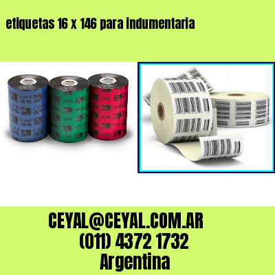 etiquetas 16 x 146 para indumentaria