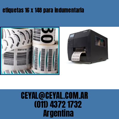 etiquetas 16 x 148 para indumentaria