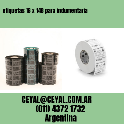 etiquetas 16 x 148 para indumentaria
