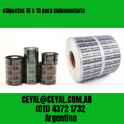 etiquetas 16 x 15 para indumentaria