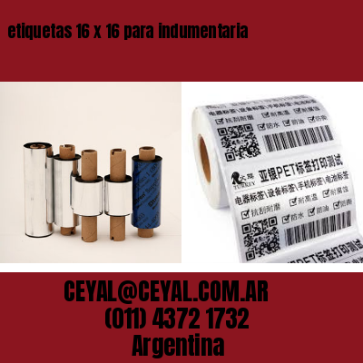 etiquetas 16 x 16 para indumentaria