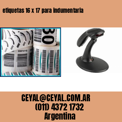 etiquetas 16 x 17 para indumentaria