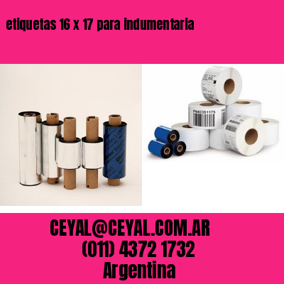 etiquetas 16 x 17 para indumentaria