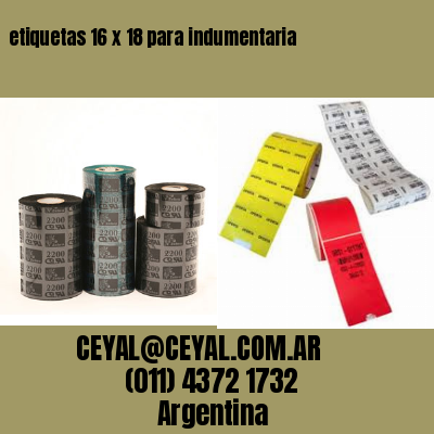 etiquetas 16 x 18 para indumentaria