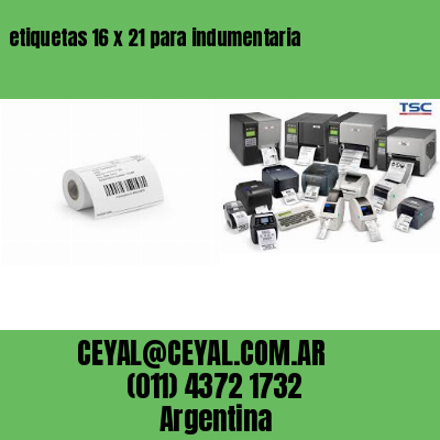 etiquetas 16 x 21 para indumentaria