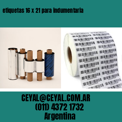 etiquetas 16 x 21 para indumentaria