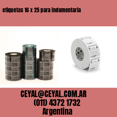 etiquetas 16 x 25 para indumentaria