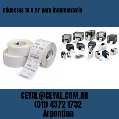 etiquetas 16 x 27 para indumentaria