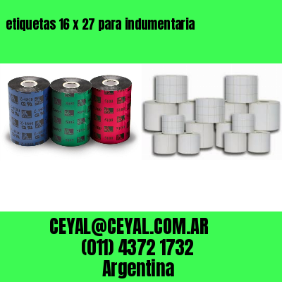etiquetas 16 x 27 para indumentaria