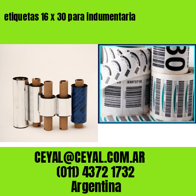 etiquetas 16 x 30 para indumentaria